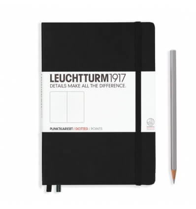 Leuchtturm Notizbuch Schwarz, Medium A5, dotted\r\n249 nummertierte Seiten