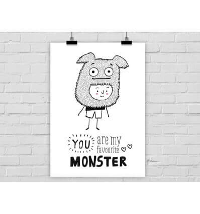Prints Eisenherz Kunstdruck Favourite Monster