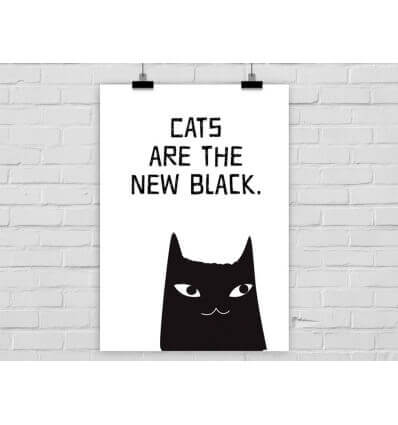 Prints Eisenherz Kunstdruck Cats are the new black