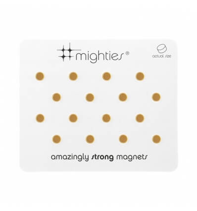 three by three mighties Magnete 16-er Set gold