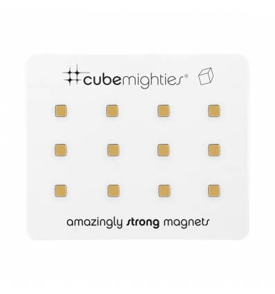 three by three cube mighties Magnete 12-er Set gold