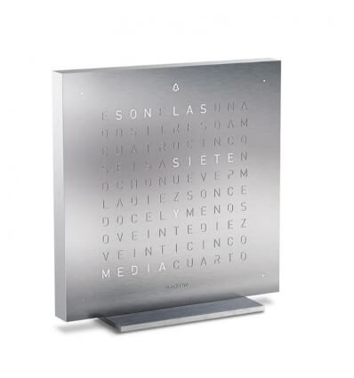QLOCKTWO Touch FULL METAL stainless steel brushed