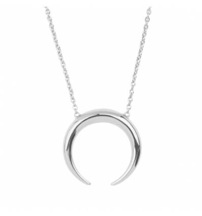 alltheluckintheworld Souvenir necklace Horn-Silber