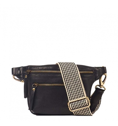 O MY BAG BECKS BUM BAG Black Stromboli Leather - O MY BAG