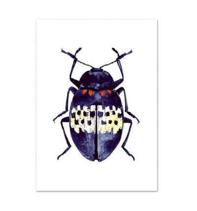 LEO LA DOUCE Kunstdruck A4 Blue Beetle
