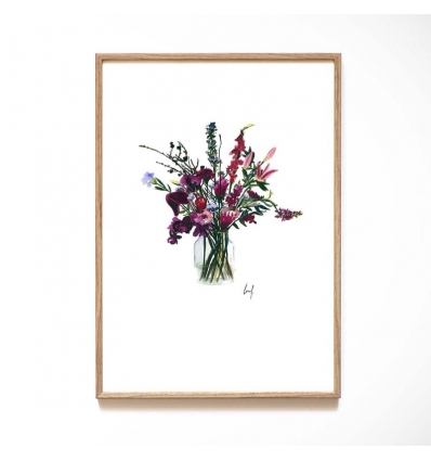 LEO LA DOUCE Kunstdruck A4 Violet Flowers