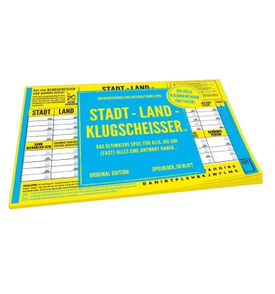 Kylskåpspoesi Spielblock Stadt - Land - Klugscheisser - Kylskåpspoesi
