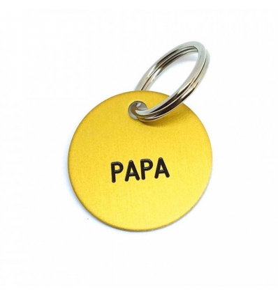 familie von quast - Schlüsselanhänger Gold Spot Papa