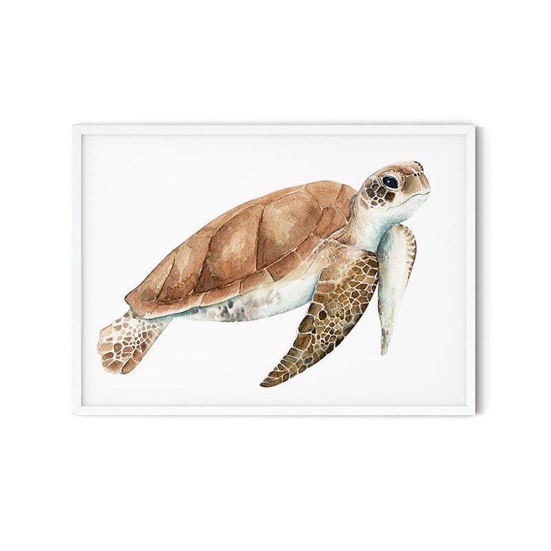 MALUU Kunstdruck DIN A4 Sea Turtle