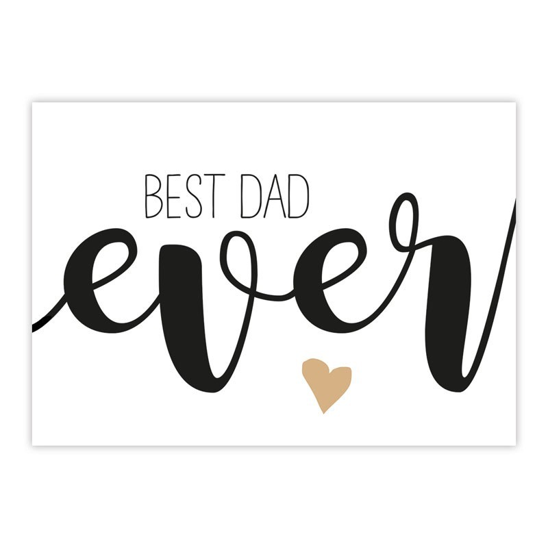 ppd FORMART Zeit für Schönes! Postkarte Best Dad ever