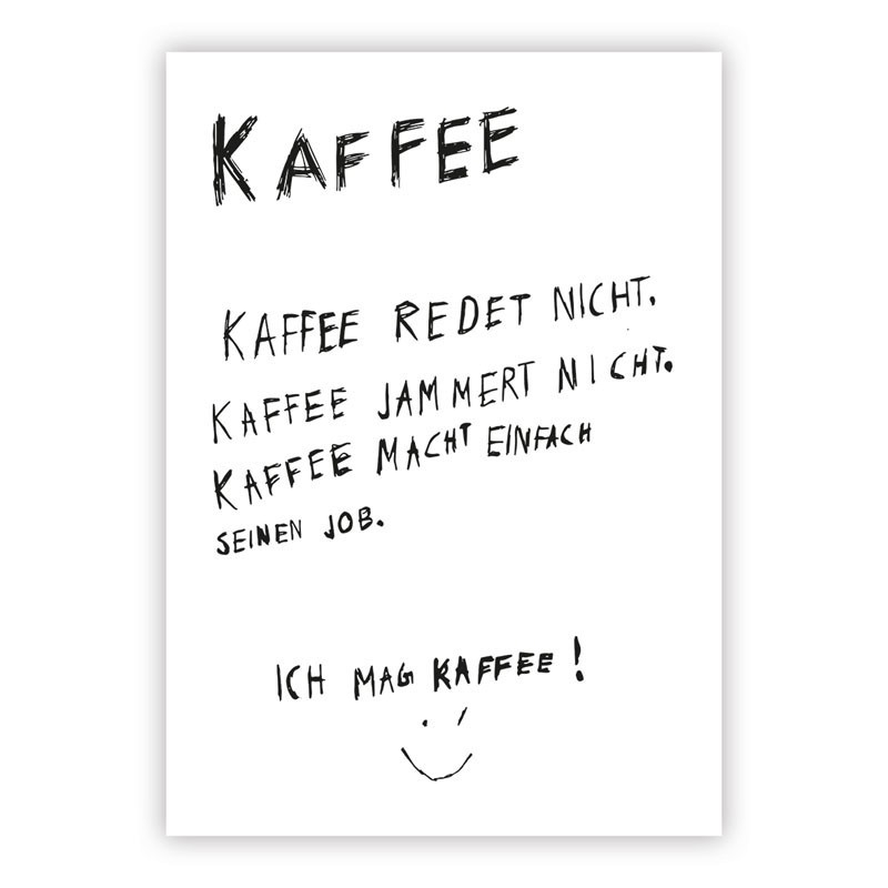 ppd FORMART Zeit für Schönes! Postkarte Kaffee redet nicht