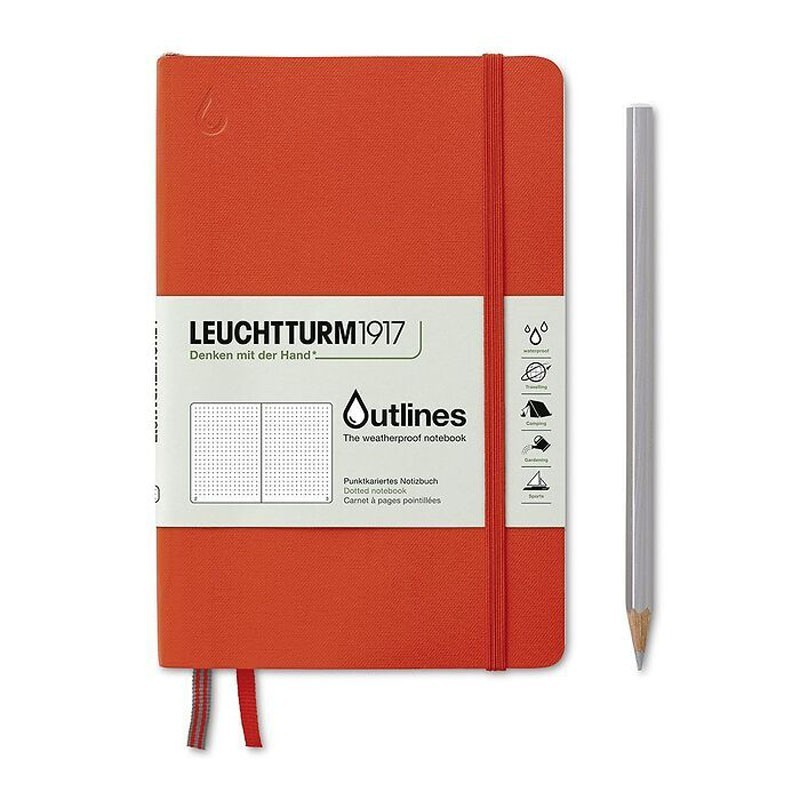 Leuchtturm Notizbuch Paperback (B6+) Outlines Orange dotted
