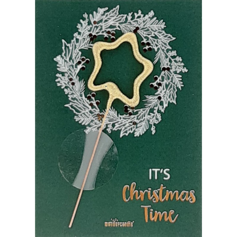wondercandle It's Christmas Time Goldfunkeln Xmas Mini Wondercard
