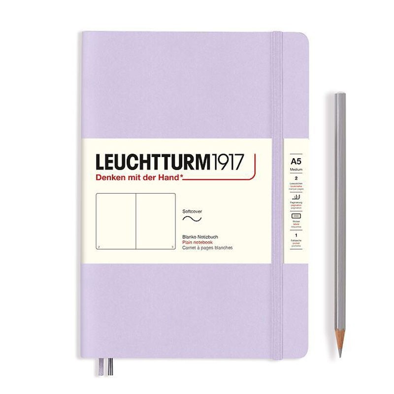 Leuchtturm Notizbuch Softcover Lilac, Medium A5, blanko