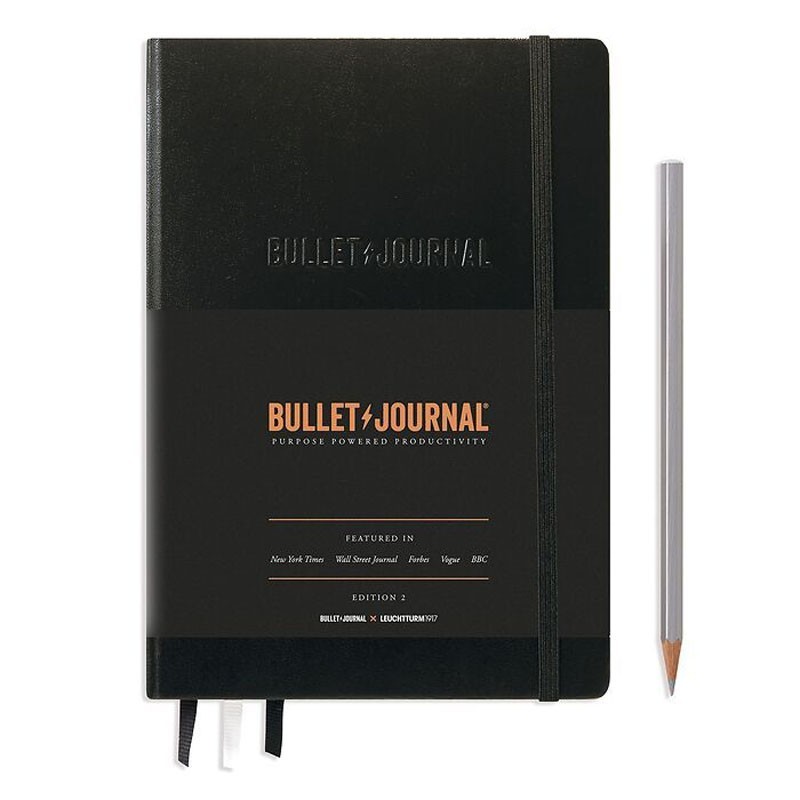 Leuchtturm Notizbuch Bullet Journal Edition 2 Schwarz, Medium A5, dotted