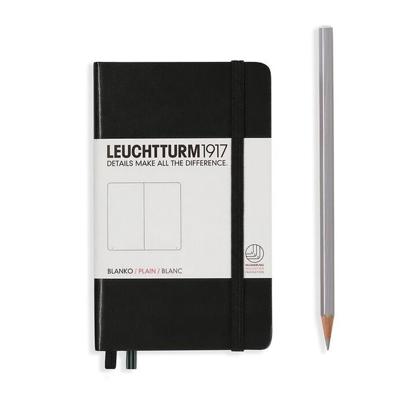 Leuchtturm Notizbuch Schwarz, Pocket A6, blanko