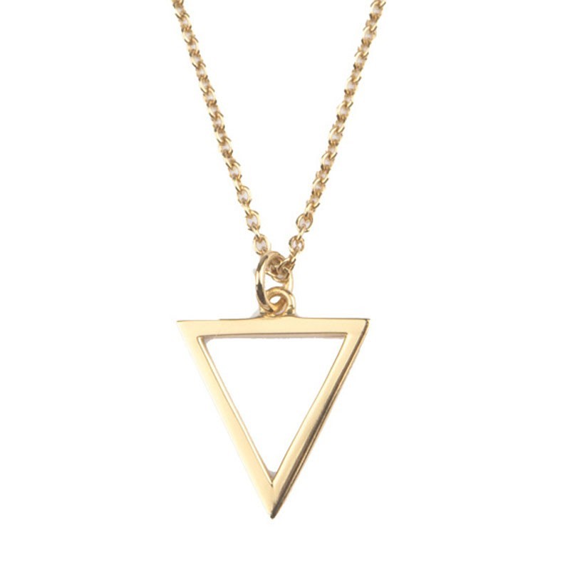 alltheluckintheworld Souvenir necklace Open Triangle - Gold