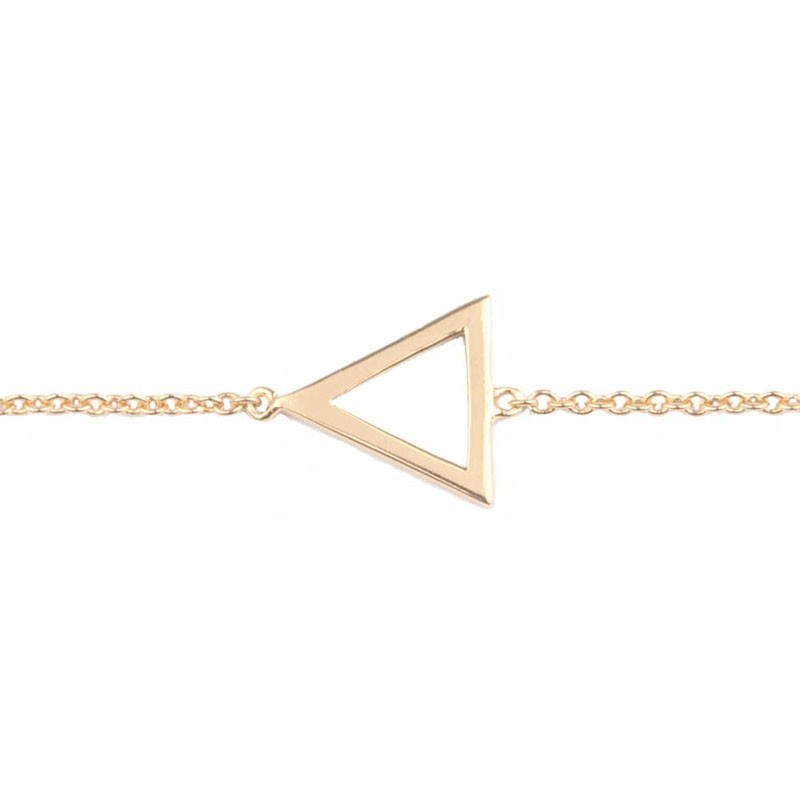 alltheluckintheworld Souvenir bracelet Open Triangle - Gold