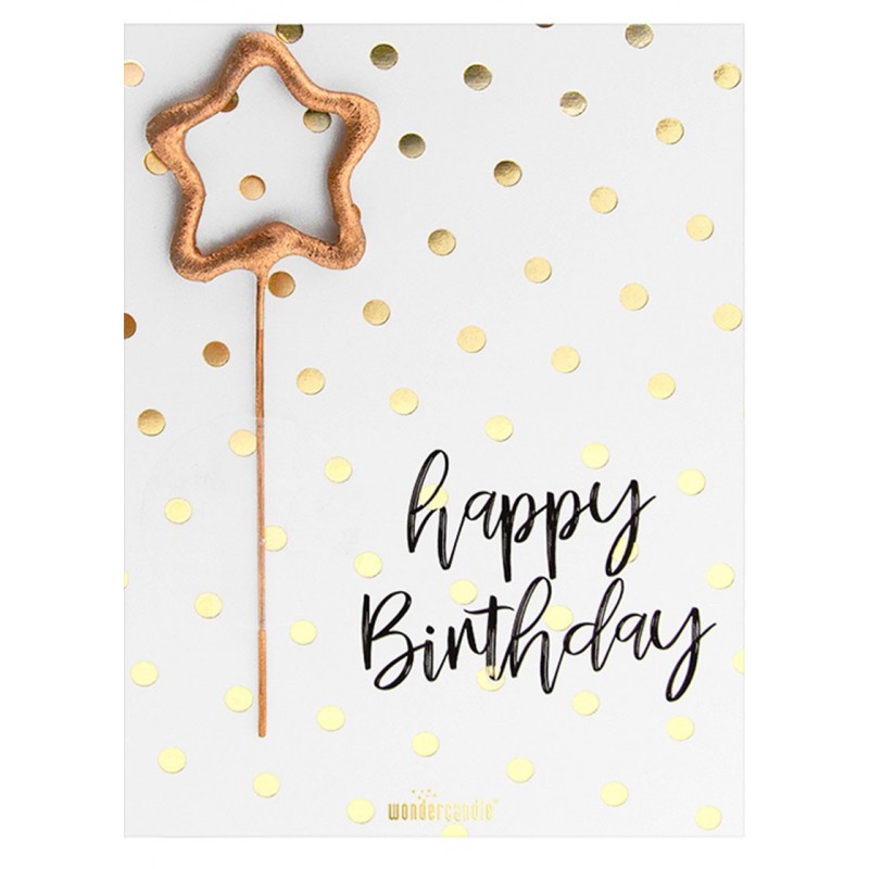 wondercandle Mini Wondercard Happy Birthday Dots
