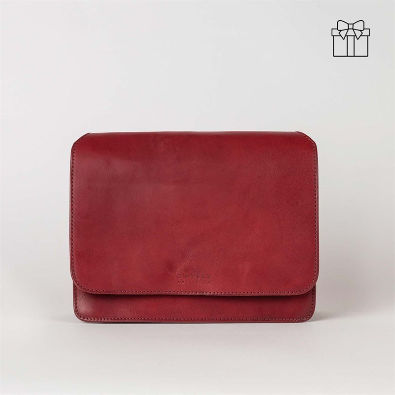 O MY BAG - AUDREY - Umhängetasche - Classic mit Magnetverschluss - rotes Leder