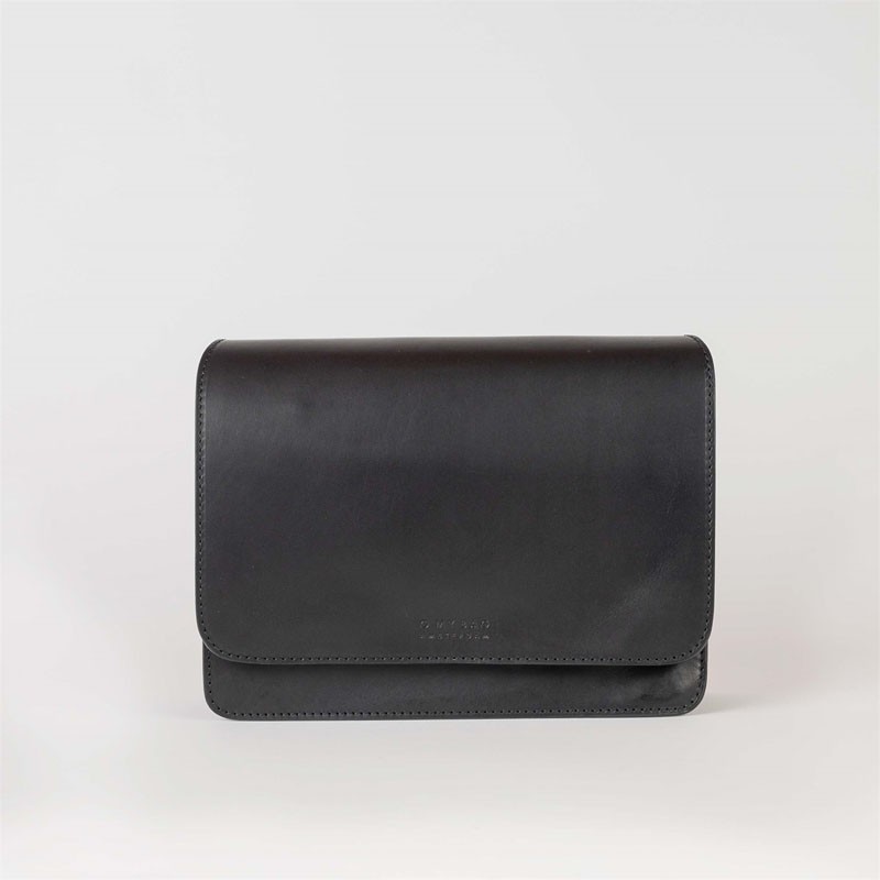 O MY BAG - AUDREY - Umhängetasche - Classic mit Magnetverschluss - schwarzes Leder